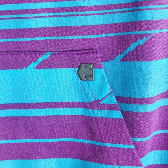 Etnies hoodie women's size M purple and blue colour full zip kangaroo pocket - Picture 6 of 8